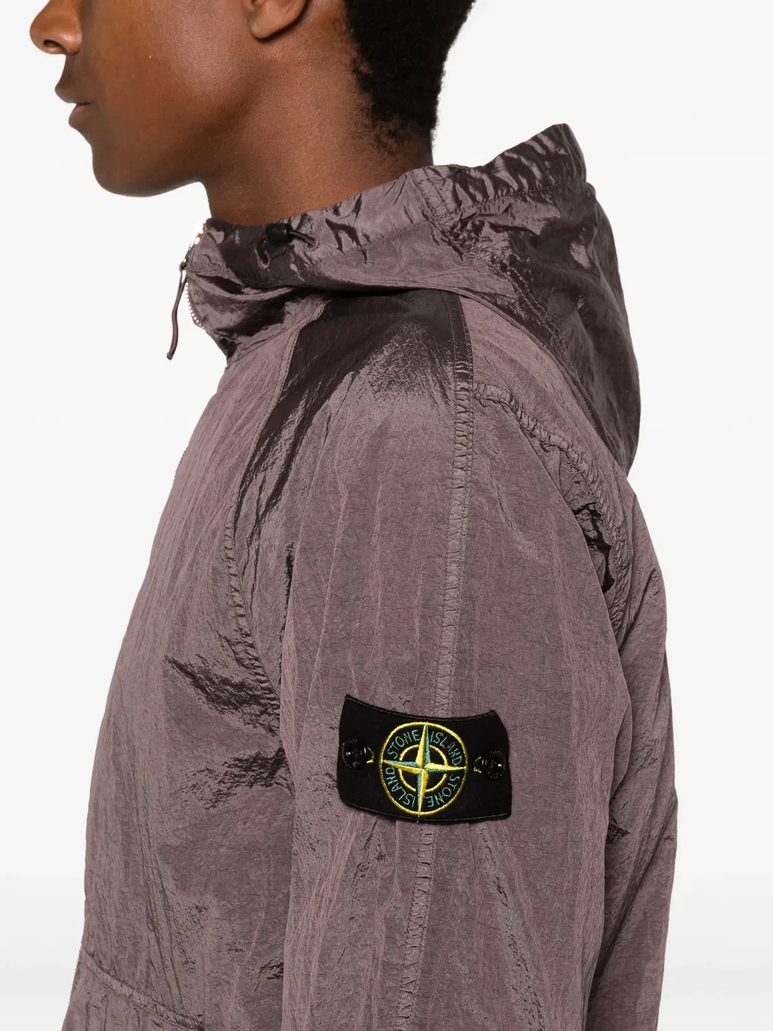 Куртка с капюшоном фиолетовая Stone Island, фиолетовый — фото 2