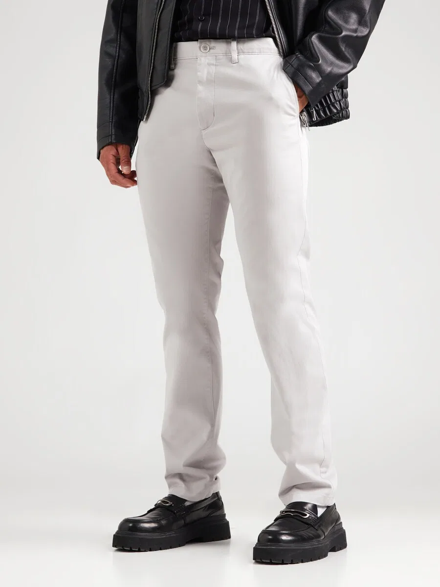 Брюки-чиносы TOMMY HILFIGER Regular 'Denton Straight' светло-серого цвета — фото 3