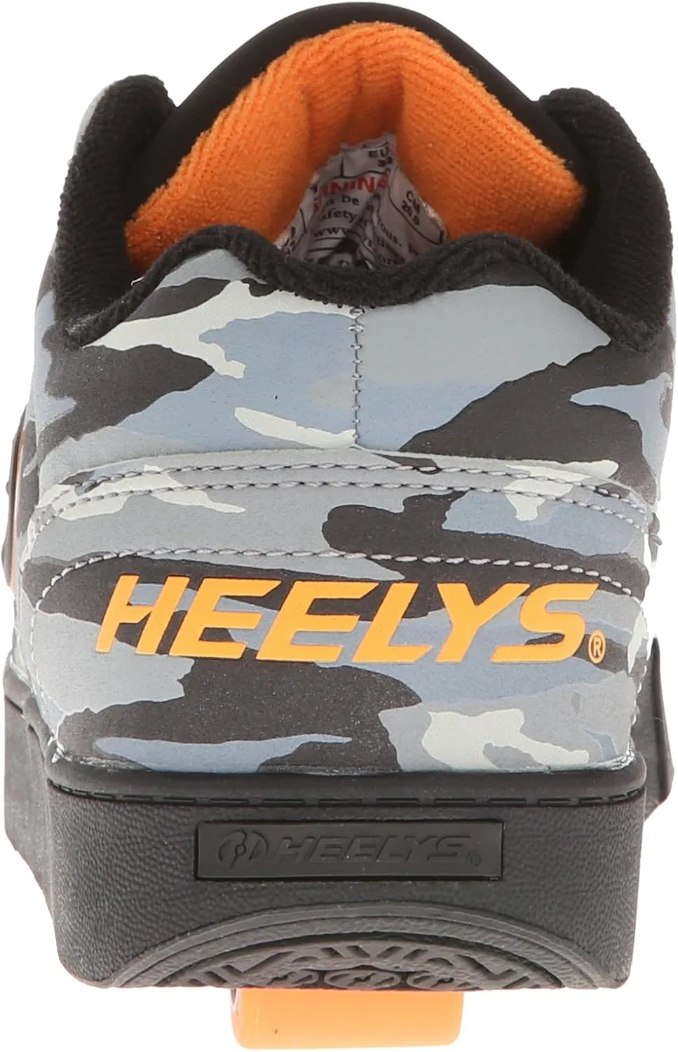 Детские кроссовки с колесиками Straight Up Skate Shoe HEELYS, Gray/Orange — фото 3