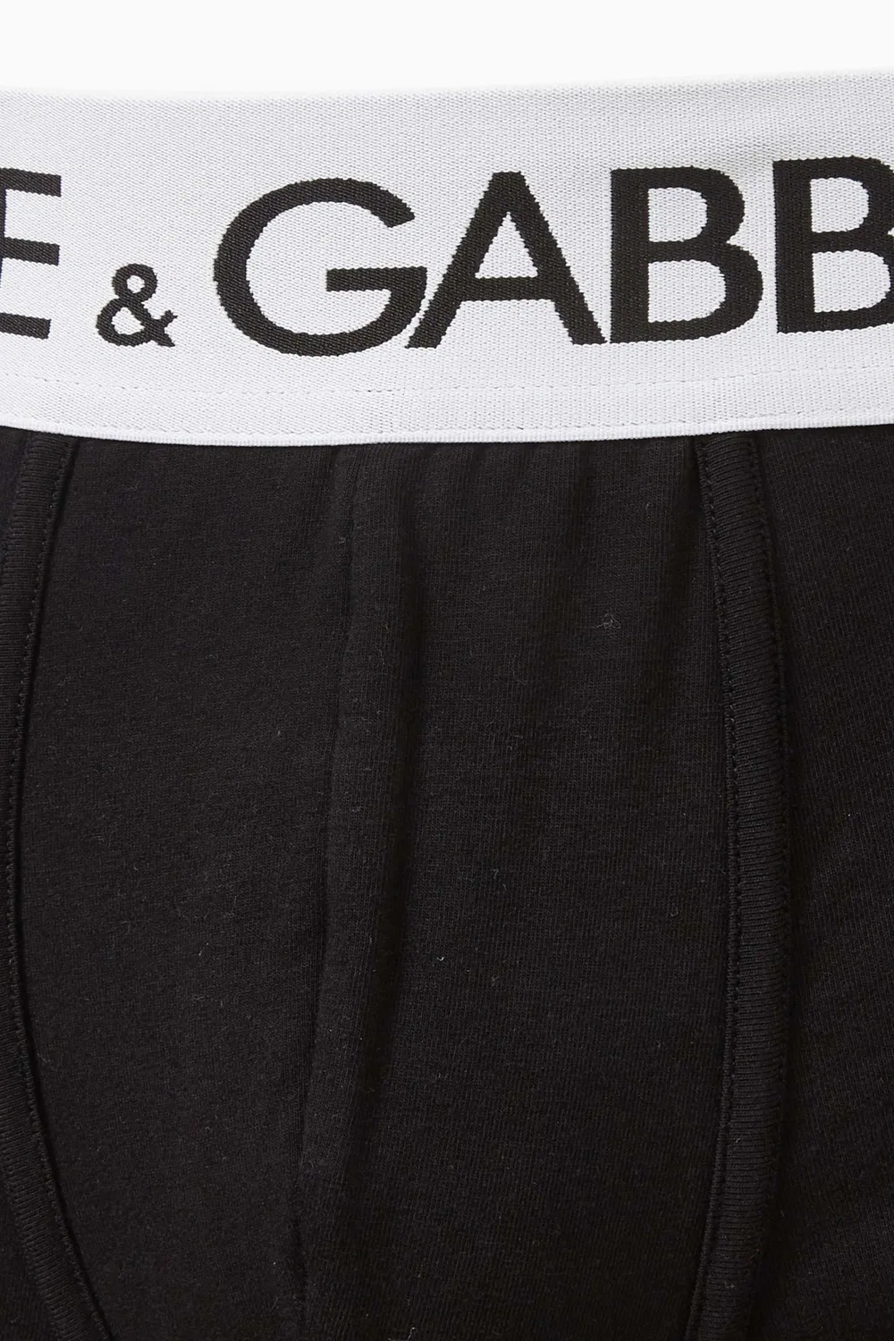 Трусы-боксеры хлопковые с логотипом Dolce & Gabbana, черный — фото 2