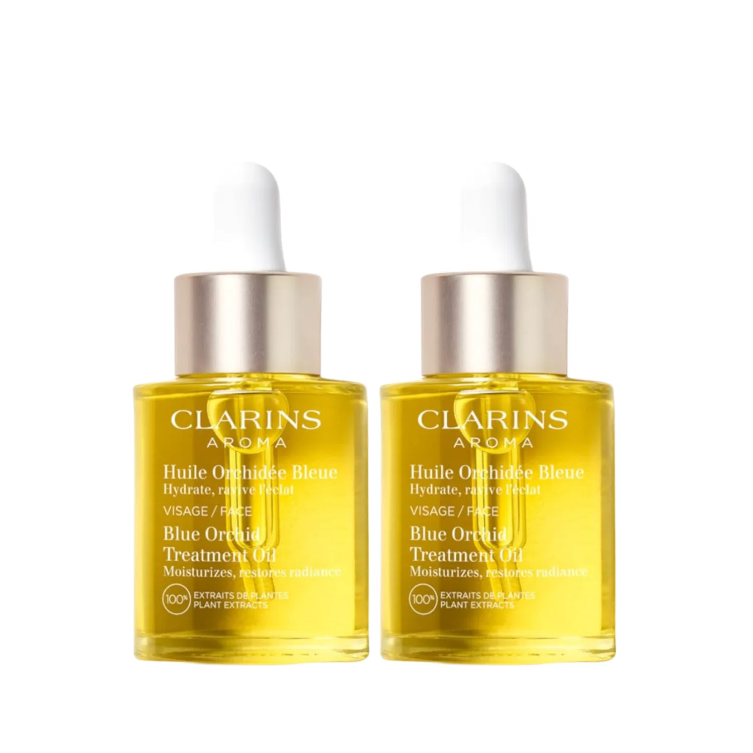 Женское масло для лица с орхидеей, 30 мл × 2, CLARINS, Orchid Oil Protective Serums