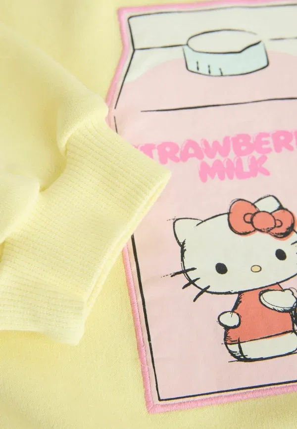 Комплект из свитшота и брюк с принтом Hello Kitty Next, желтый — фото 3