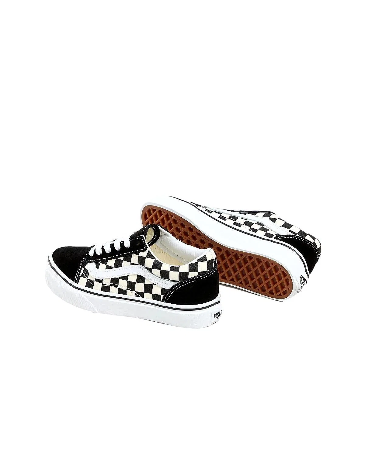 Детские кроссовки для мальчиков с принтом Old Skool Vans, Black White — фото 4