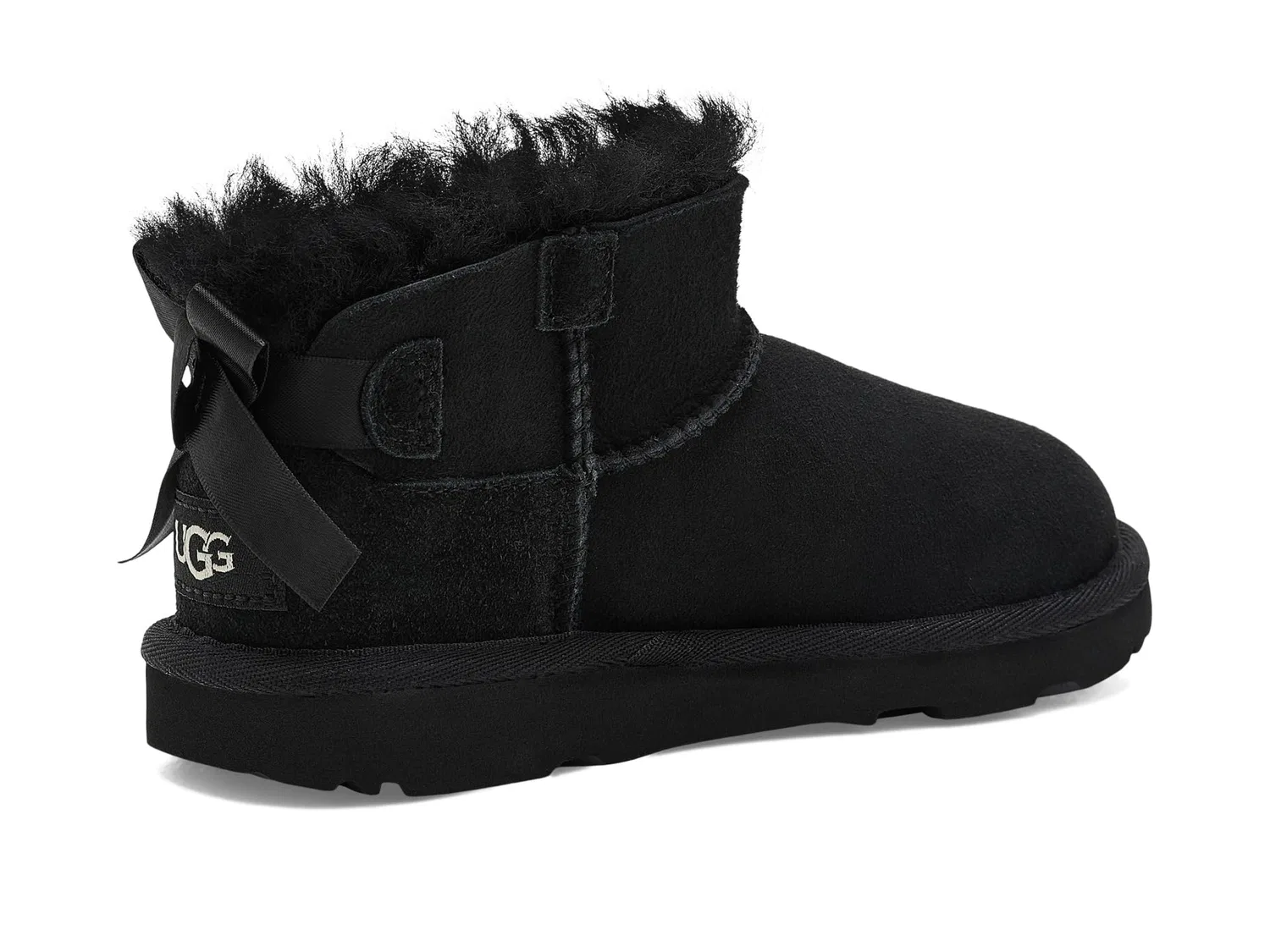 Ботинки Ultra Mini Bailey Bow (для маленьких и больших детей) Ugg Kids, Black — фото 4