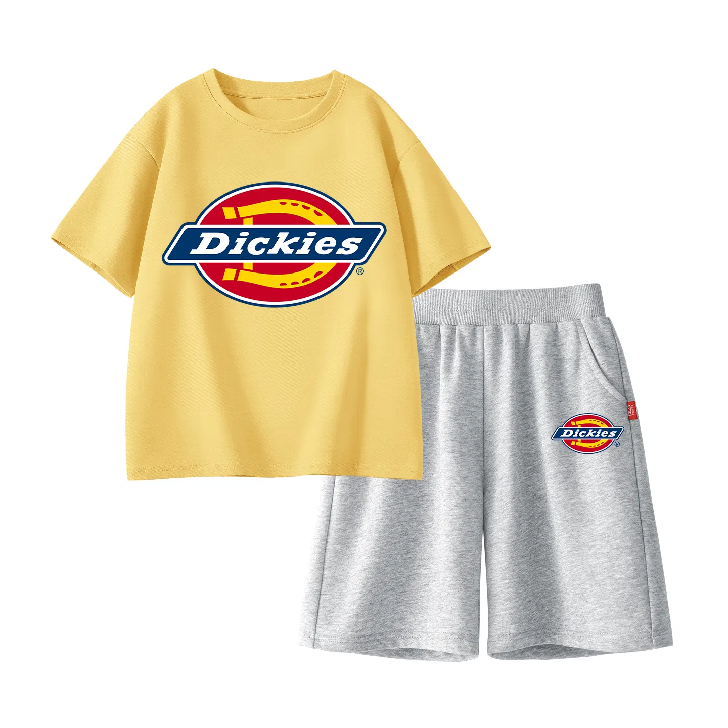 Детский спортивный комплект с круглым вырезом Dickies, Standard Cheese Yellow/Standard K Gray