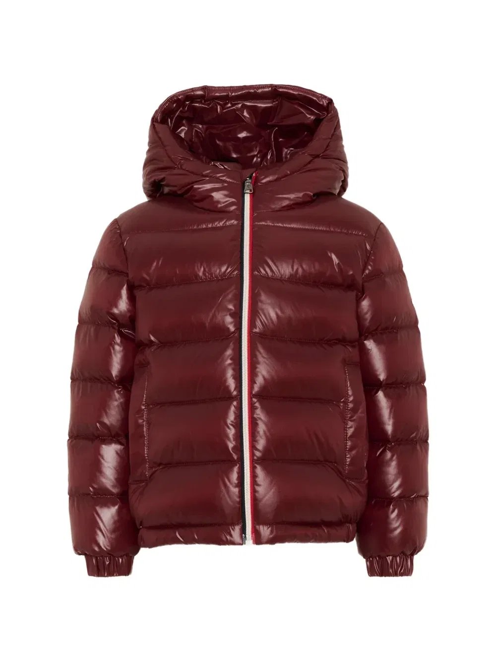 Пуховик с капюшоном Moncler Enfant, красный