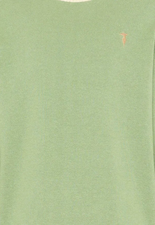 Джемпер с принтом Maglioni Tru Trussardi Junior, green, зеленый — фото 3