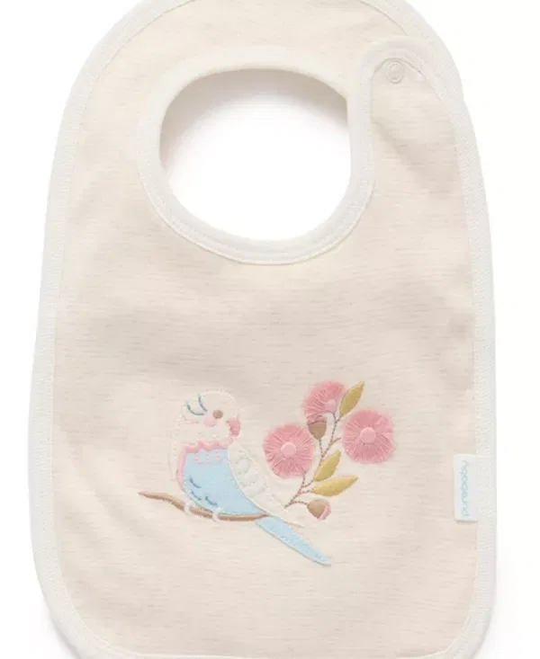Детский комплект комбинезона и слюнявчика с принтом Australiana Floral Purebaby, Aviary Garden — фото 3