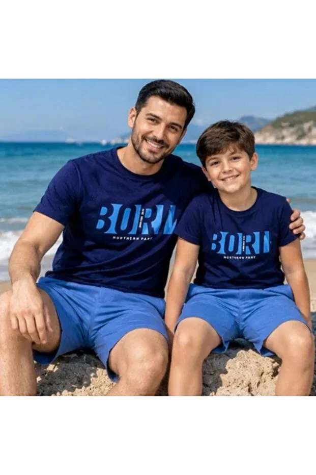 Детский комплект пижамы с коротким рукавом Tarık, Blue