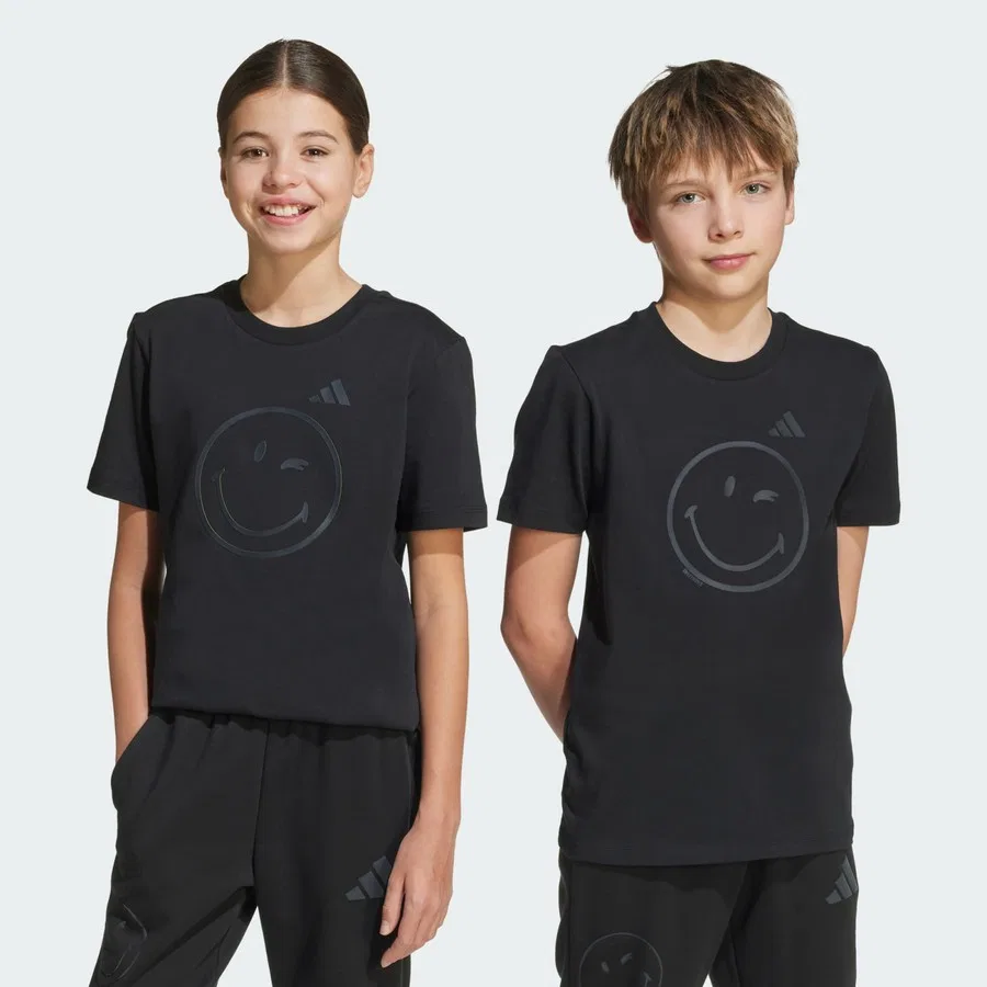 Детская футболка с принтом Smileyworld adidas, Белый