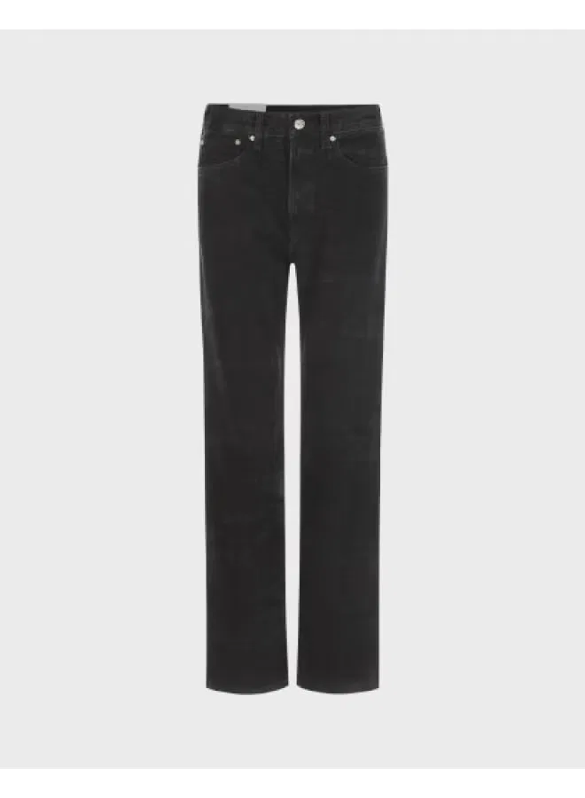 Zara Брюки прямые хлопковые джинсовые, черный