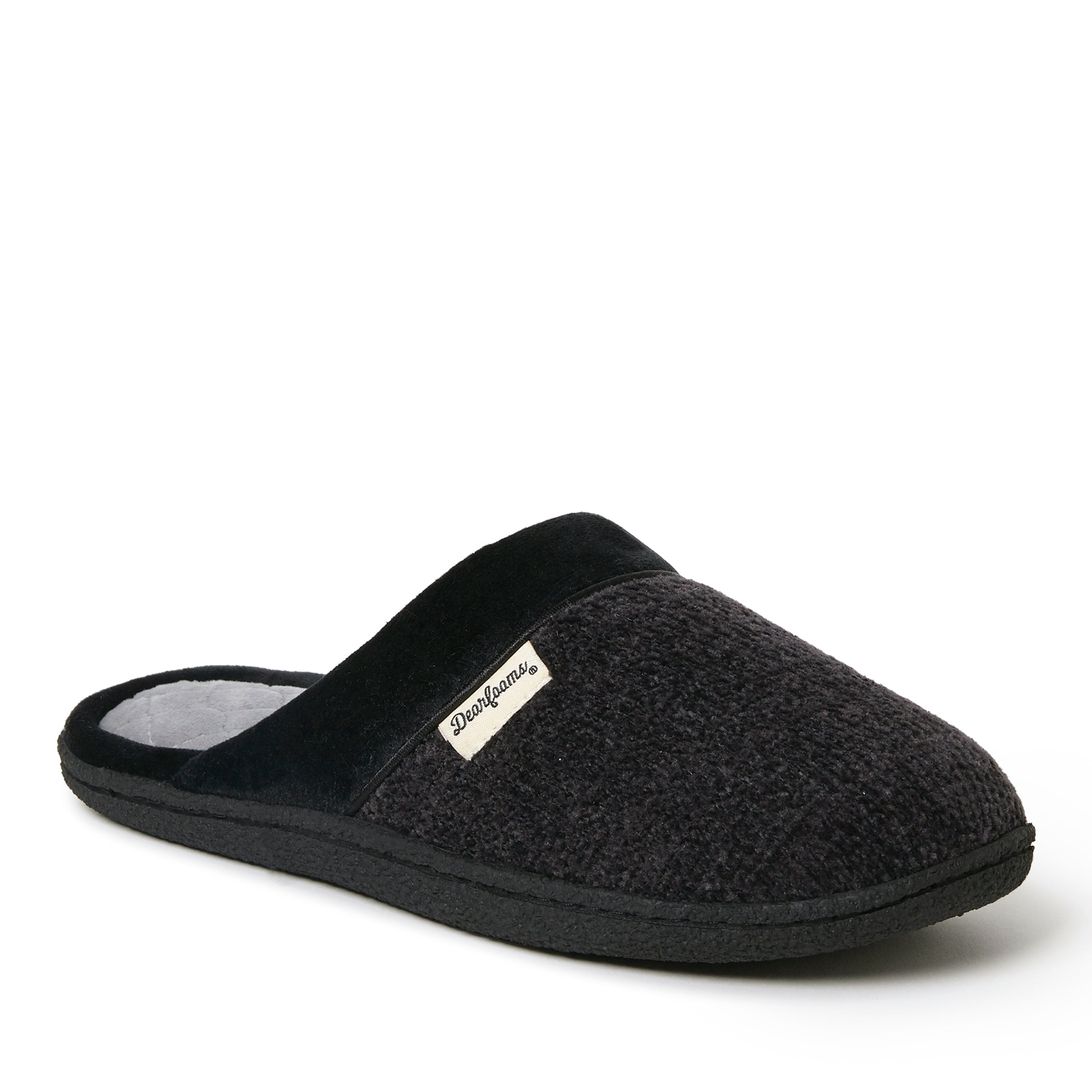 

Dearfoams Женская куртка Samantha Chenille Scuff со стеганым узором, черный