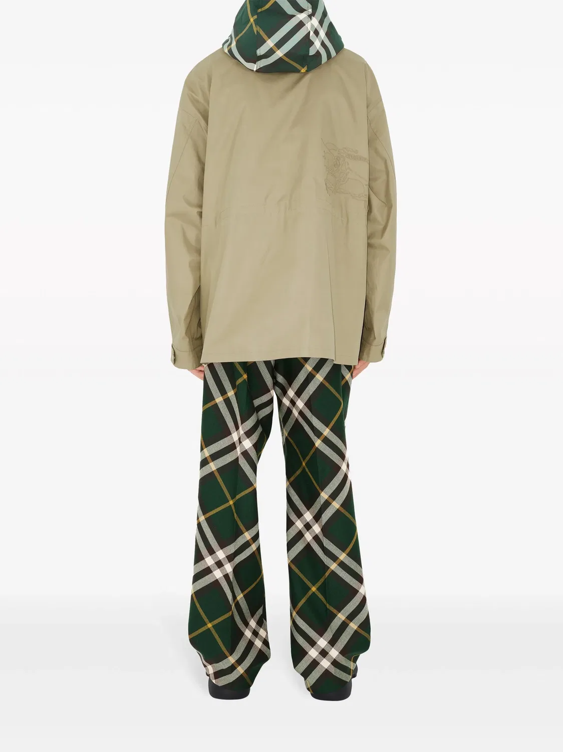 Куртка из хлопка с вышивкой EKD Burberry, бежевый — фото 4