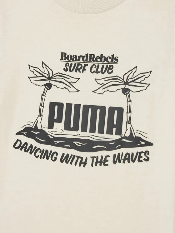 Футболка regular fit MID90S Graphic Puma, бежевый — фото 3