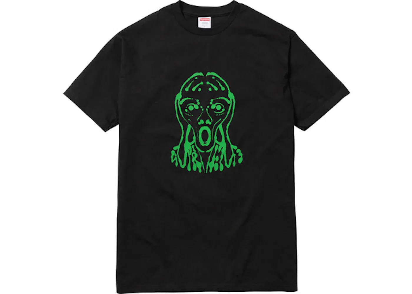 Мужская футболка с принтом Supreme Scream Tee, черный