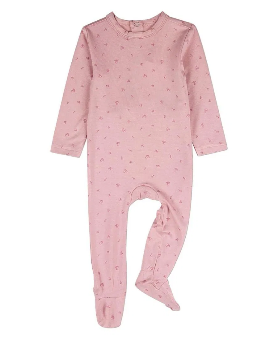 Боди с принтом вишни Delightful Cherries MeMoi, Mauve