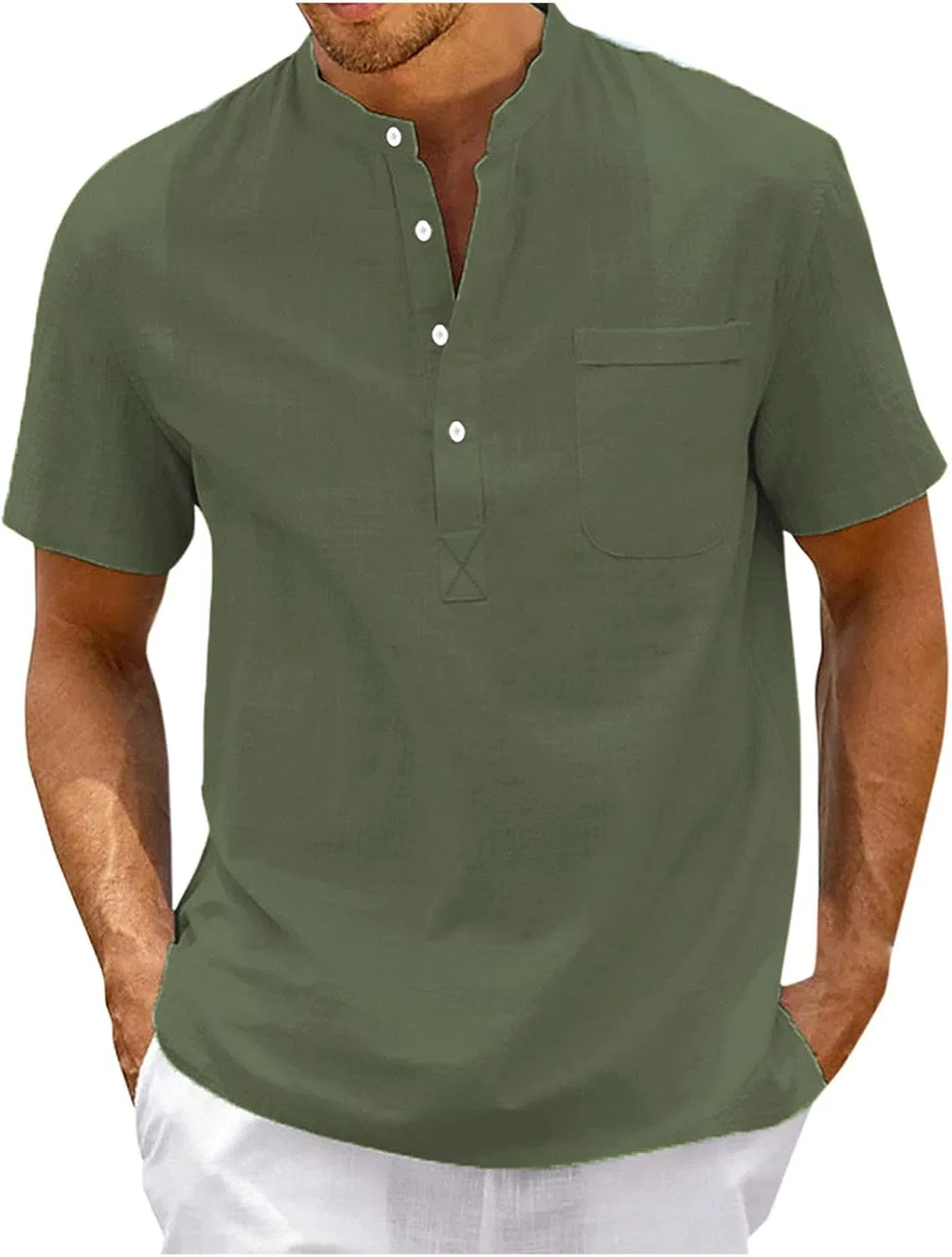 Мужская футболка с круглым вырезом Regular Fit, Army Green