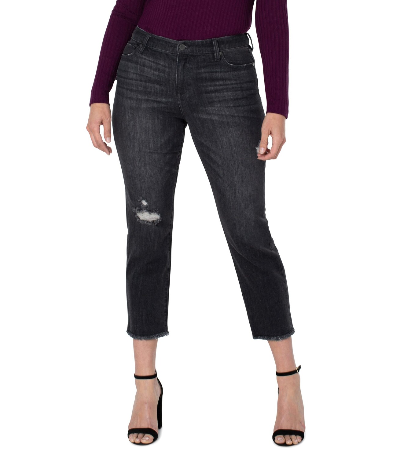 

Джинсы Liverpool, Kennedy Crop Straight w/ Fray Hem in Costa Mesa