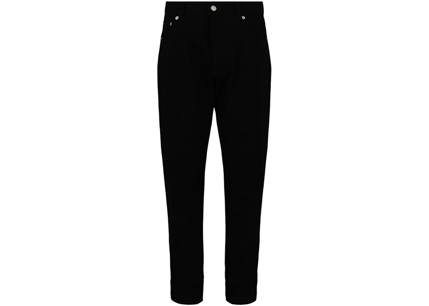 Мужские джинсы с вышивкой Alexander McQueen, Black