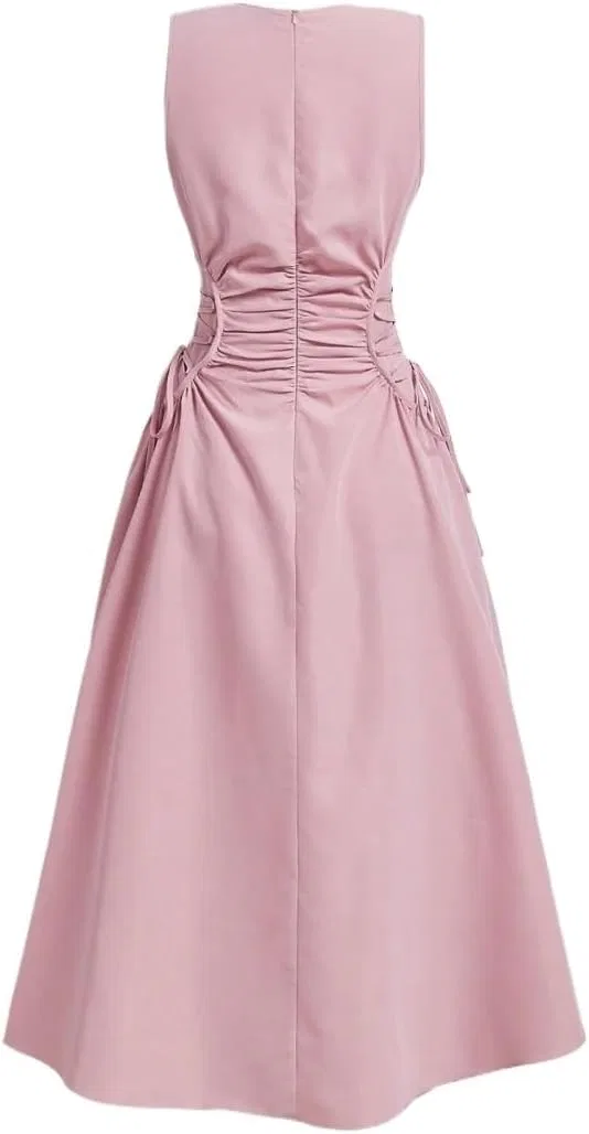 Женское свободное элегантное платье без рукавов, Pink