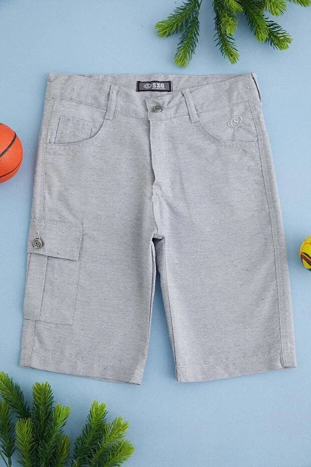 Детские шорты карго для мальчиков регулируемые Fulla Moda, Gray