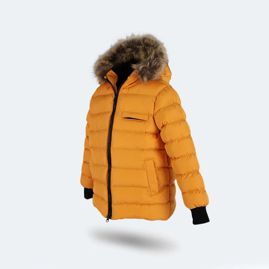 Детский пуховик с капюшоном Slazenger Calisto New, Желтый — фото 4