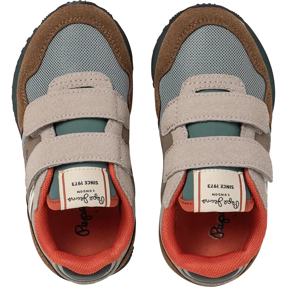 Детские кроссовки для мальчиков с двумя липучками Pepe jeans London Essence, Grey — фото 2