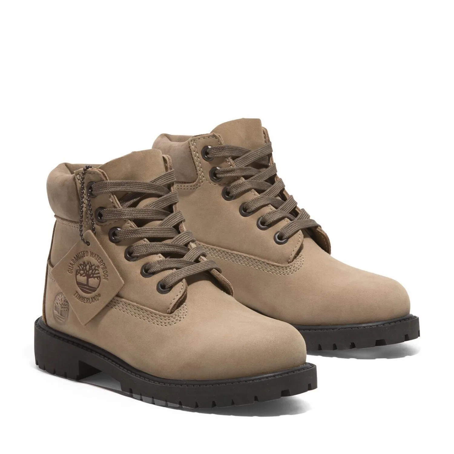 Детские кожаные ботинки на шнуровке Timberland, Medium Beige Nubuck
