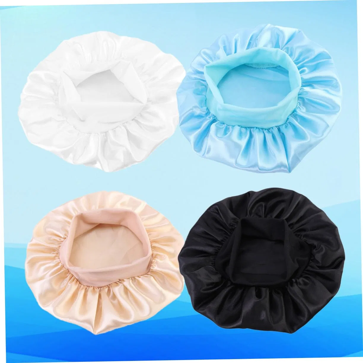 Набор шапочек для душа 8 шт, Polyester, Amosfun, 29x29 см, Khaki — фото 2