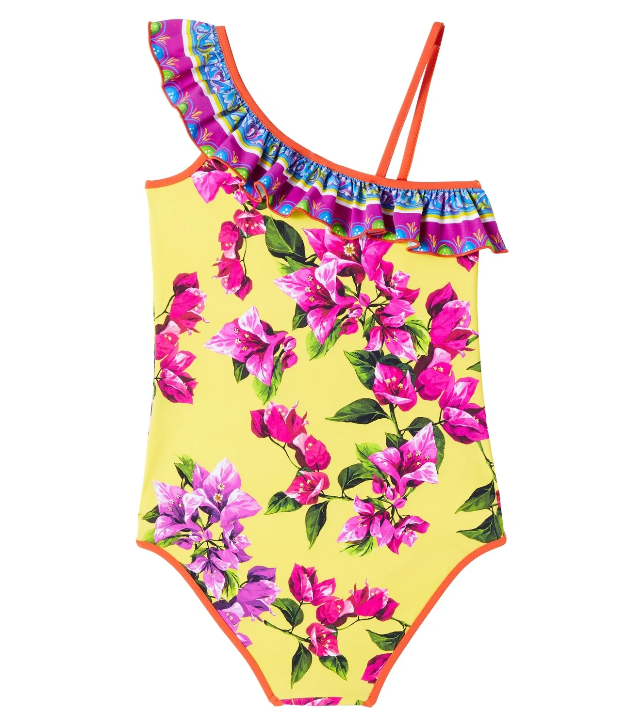 Раздельный купальник с цветочным принтом Taormina Dolce&Gabbana Kids, желтый — фото 4
