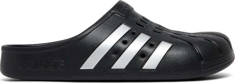 Сандалии Adidas Adilette Clog 'Black Silver', черный — фото 2