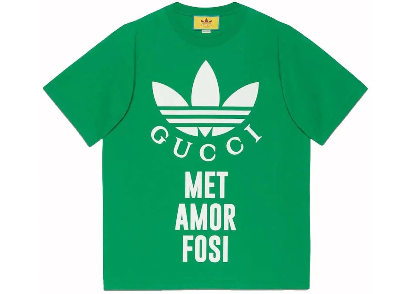 Мужская футболка с логотипом Gucci x Adidas T-Shirt Gucci, Green