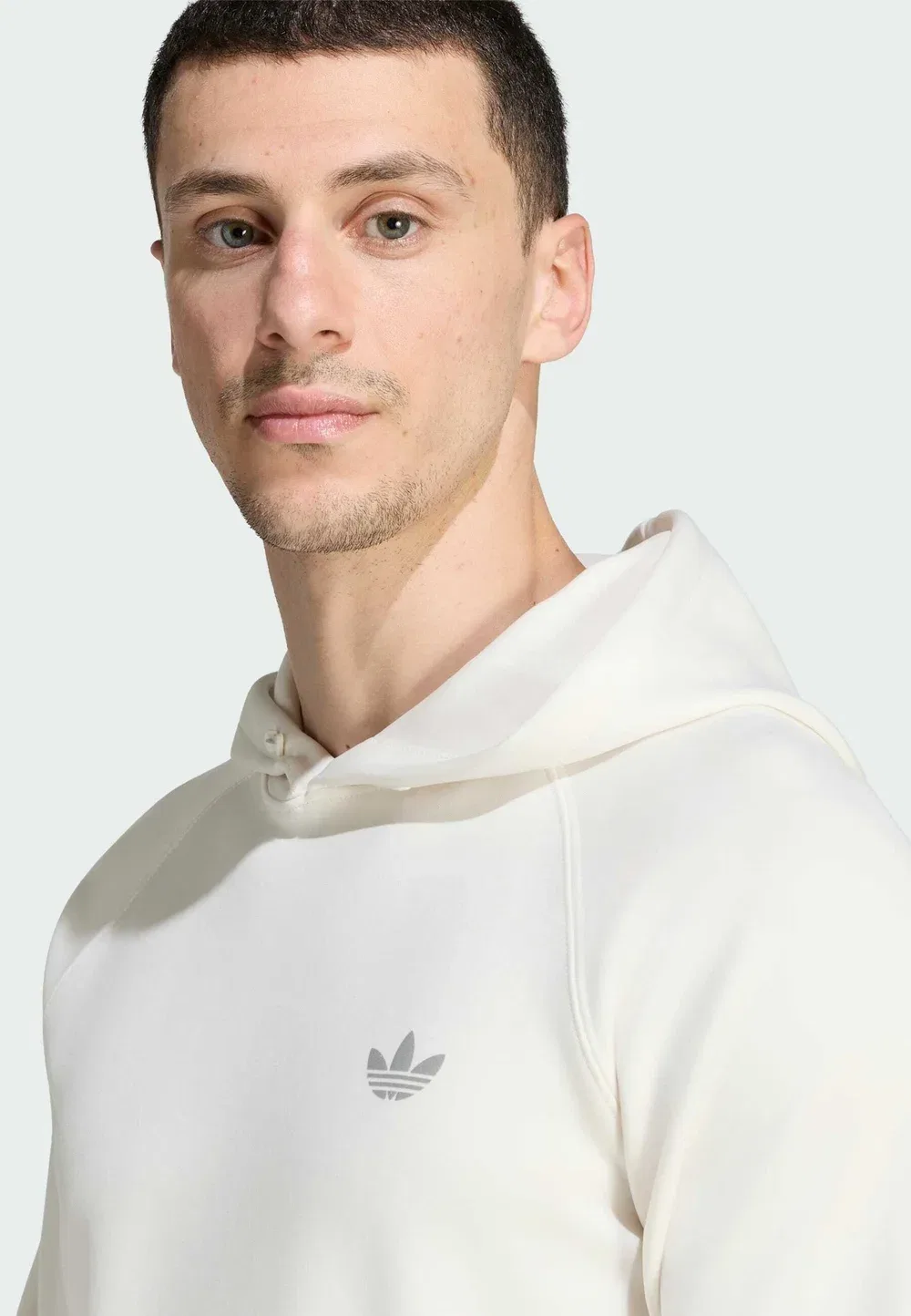 Худи Trefoil Essentials Spacer - худи Adidas Originals, Cloud White — фото 3