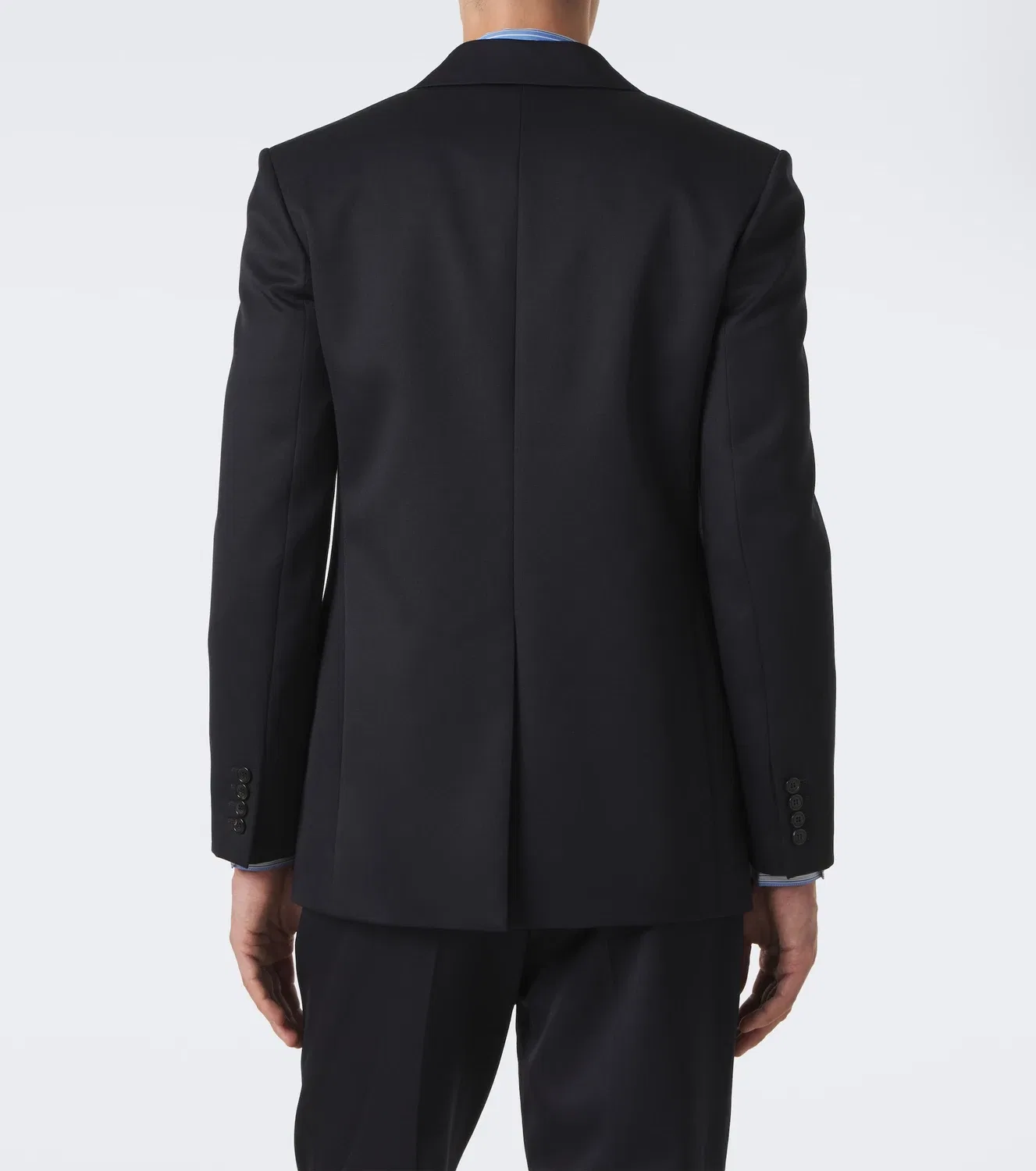 Вечерний пиджак из шерстяного габардина Saint Laurent, синий — фото 4