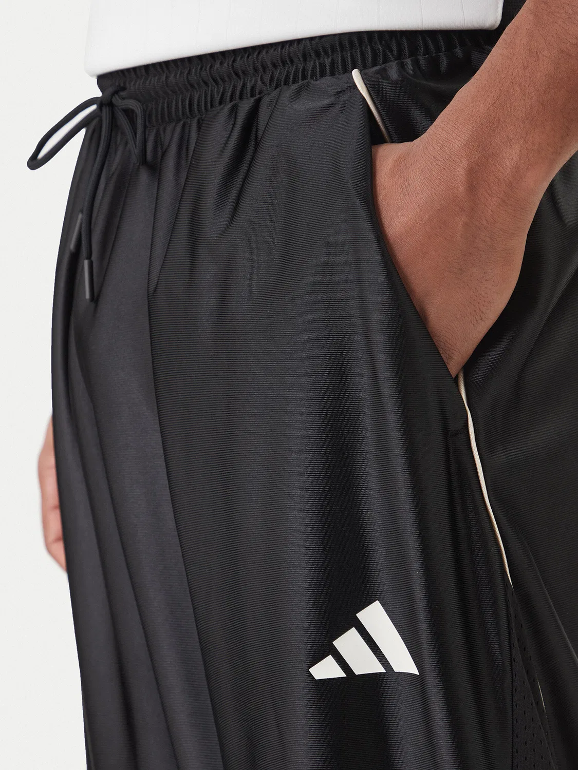 Мужские спортивные брюки свободного кроя Stadium Shiny Adidas, черный — фото 4