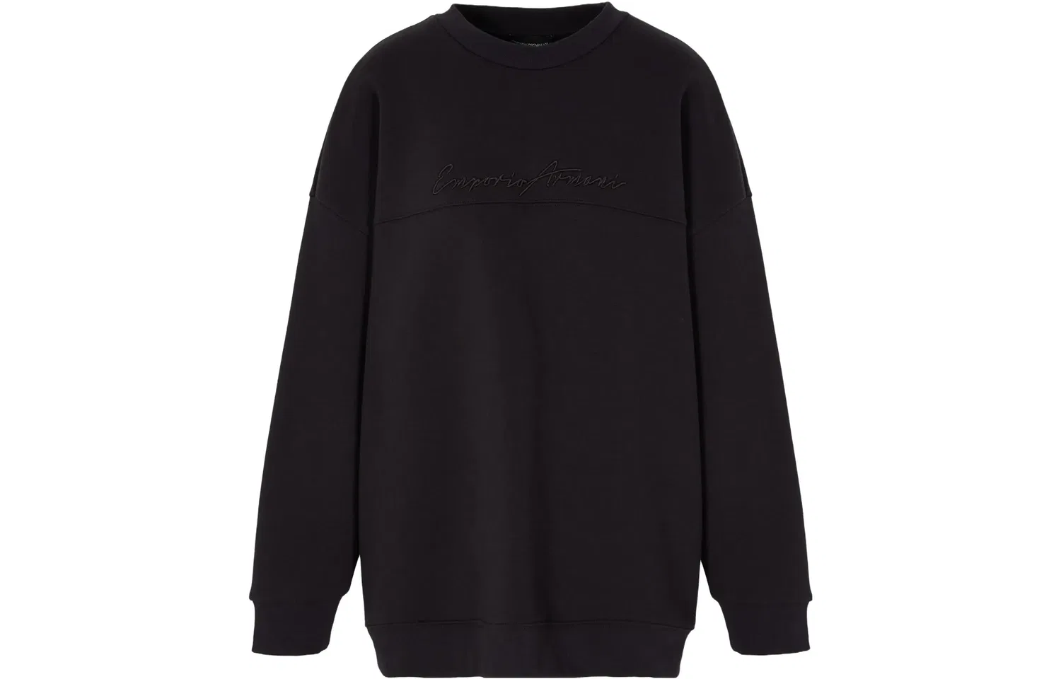 Свитшот женский с круглым вырезом, Emporio Armani, Black — фото 3