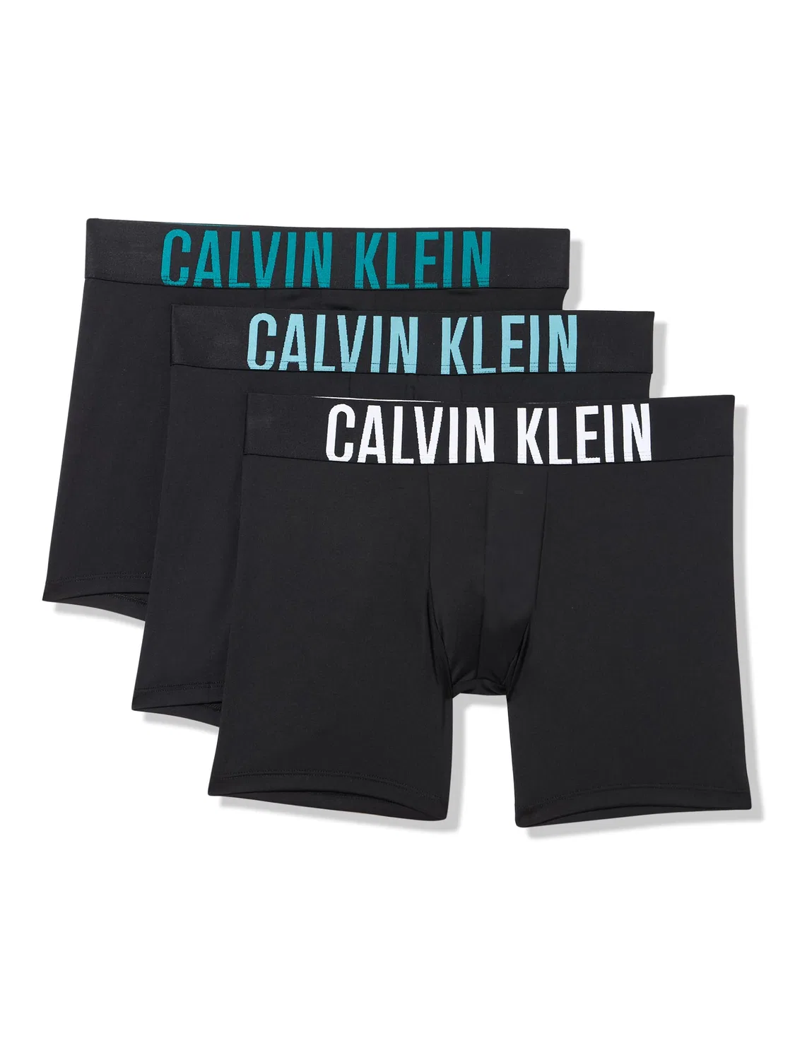 Мужские боксеры из хлопка Calvin Klein, Black Bodies W/Aqua Bar, White, Dark Blue Logo