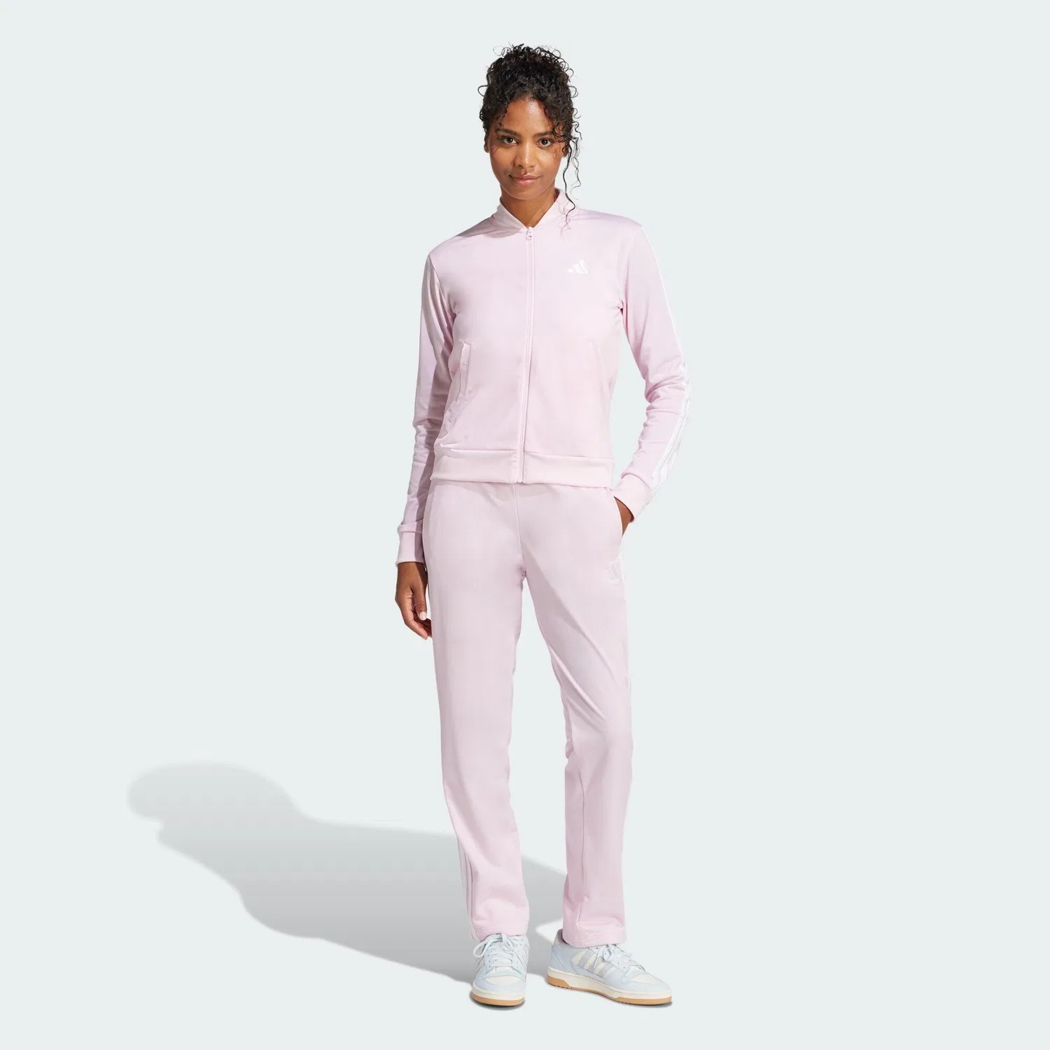 Мужской спортивный костюм с принтом DAYREADY TRAININGSANZUG Adidas, Altrosa Weiss Magentapink