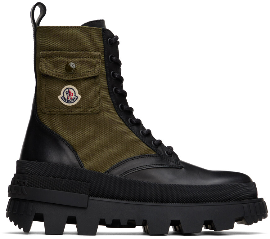 

Ботинки с карманами цвета хаки Konture Moncler