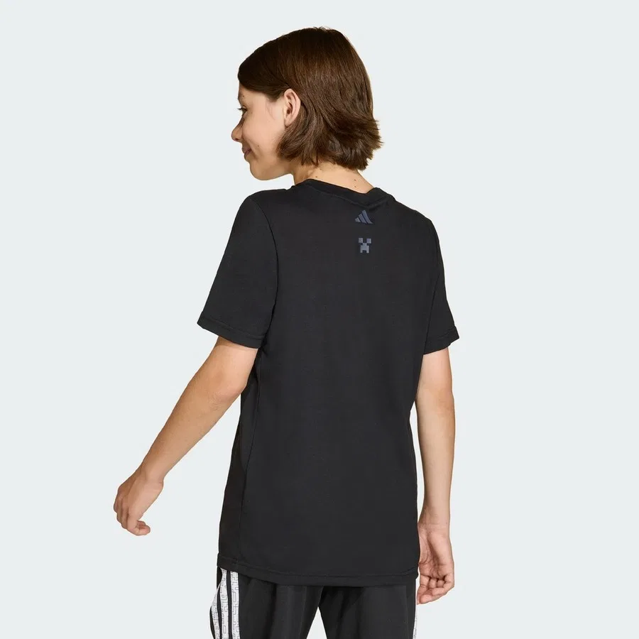 Детская футболка с принтом Minecraft Training adidas, Черный — фото 2
