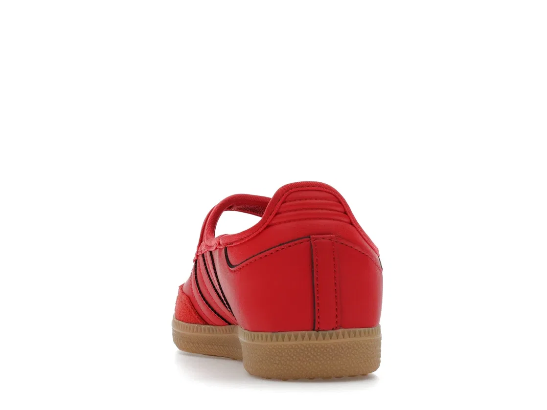 Детские кроссовки Mary Jane на липучке Samba Jane Adidas, Red/Red/Gum — фото 4