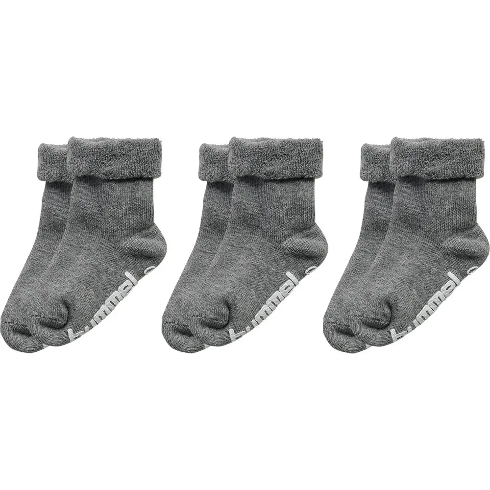 Детские носки с нескользящей подошвой Hummel Mini Non Slip Socks 3-Pack, Grey