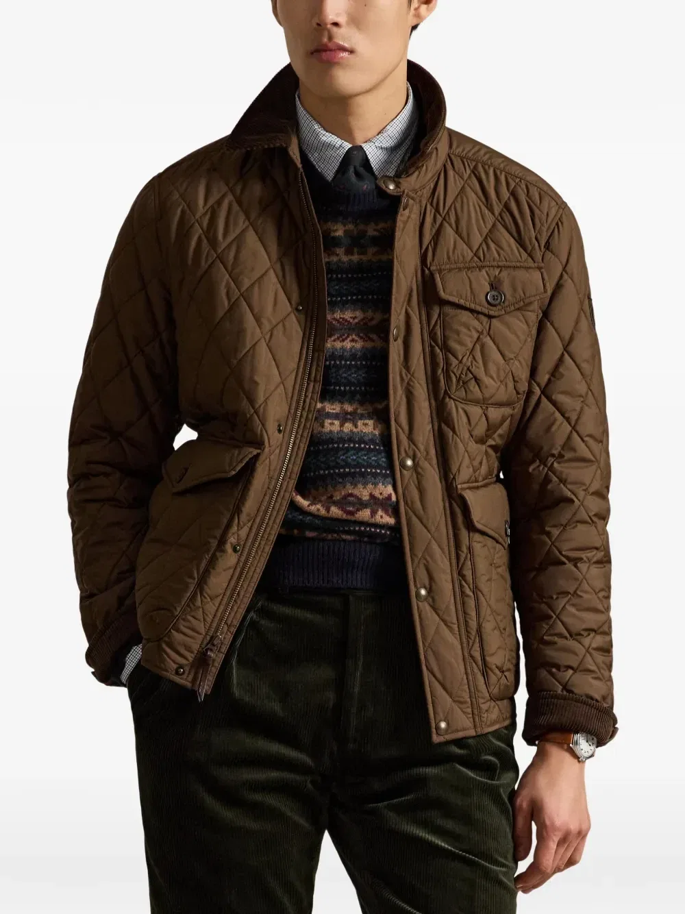 Стеганая куртка Beaton Polo Ralph Lauren, коричневый — фото 3