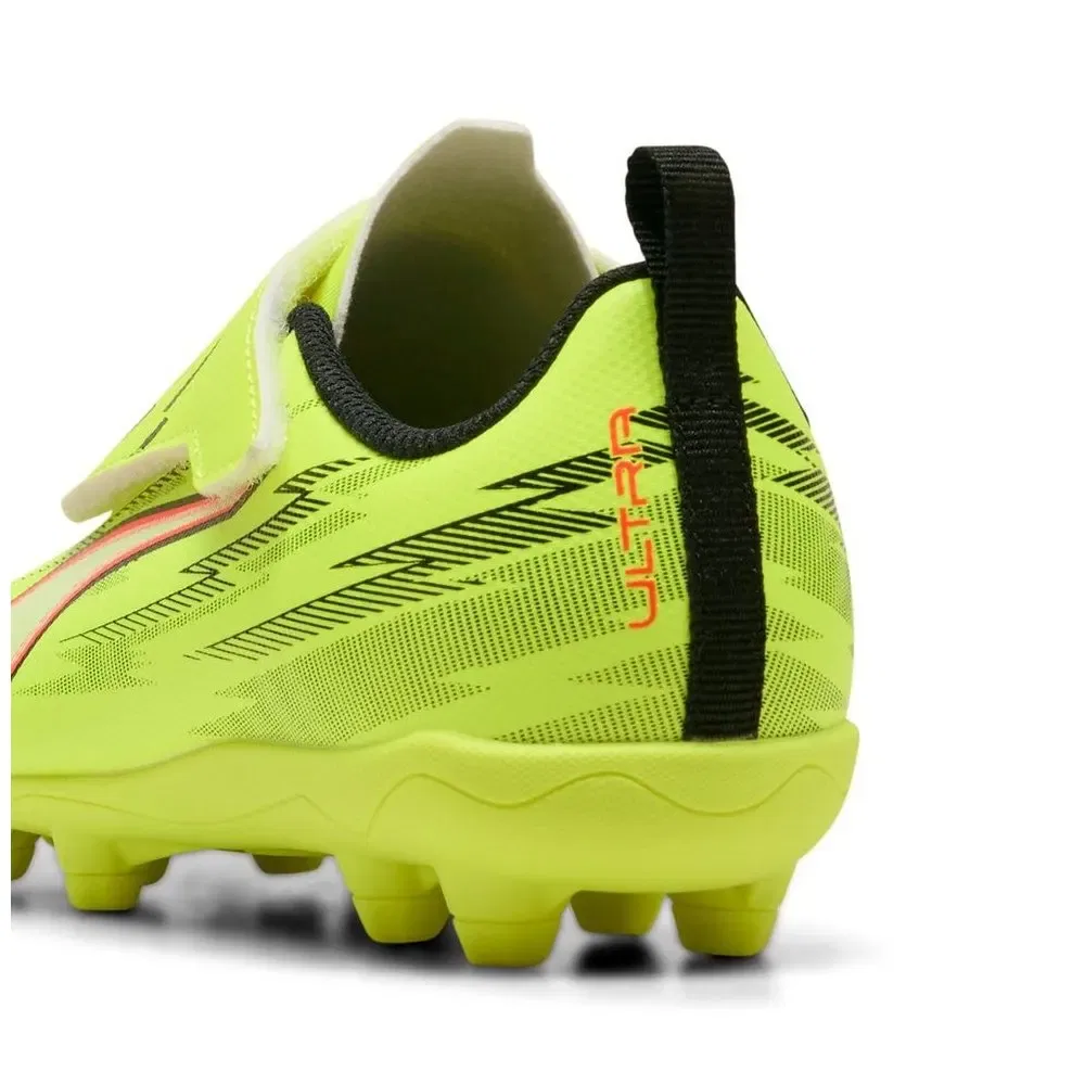 Футбольные бутсы детские Ultra 6 Play V FG-AG RB JR Puma, желтый — фото 2