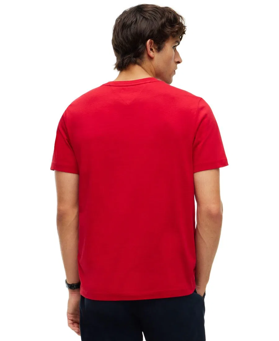 Футболка с принтом Brand Love Small Flag Tommy Hilfiger, Medium Red — фото 4