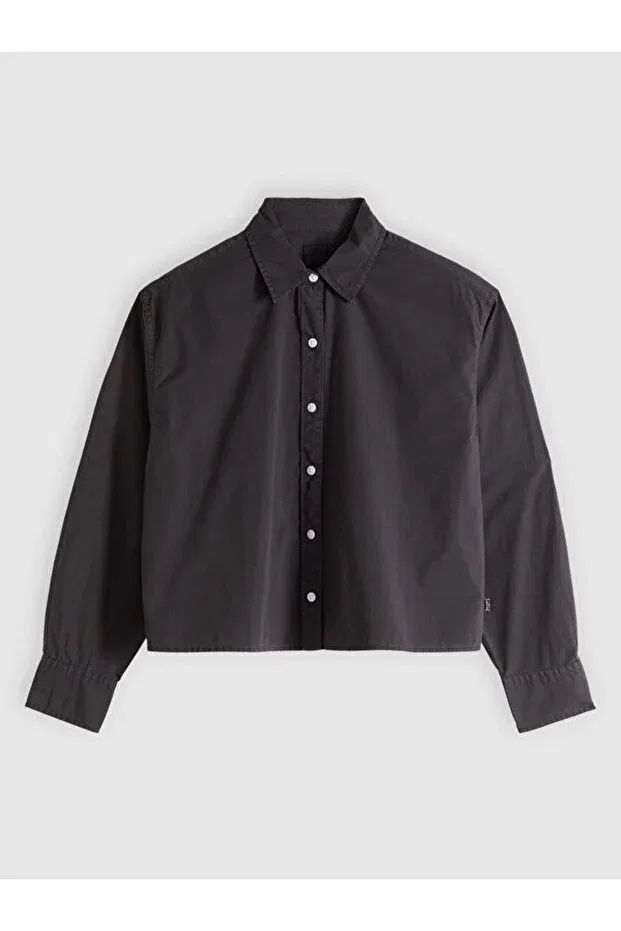 Женская рубашка с длинным рукавом хлопковая Levi'S, Black — фото 2