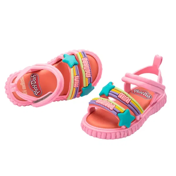 Сандалии с декором, Play-Doh, Minibelissa, розовый — фото 4