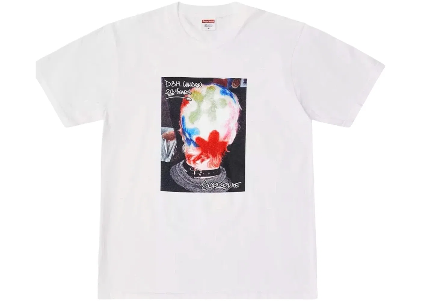 Мужская футболка с принтом Supreme x Dover Street Market London 20th Anniversary Tee, White