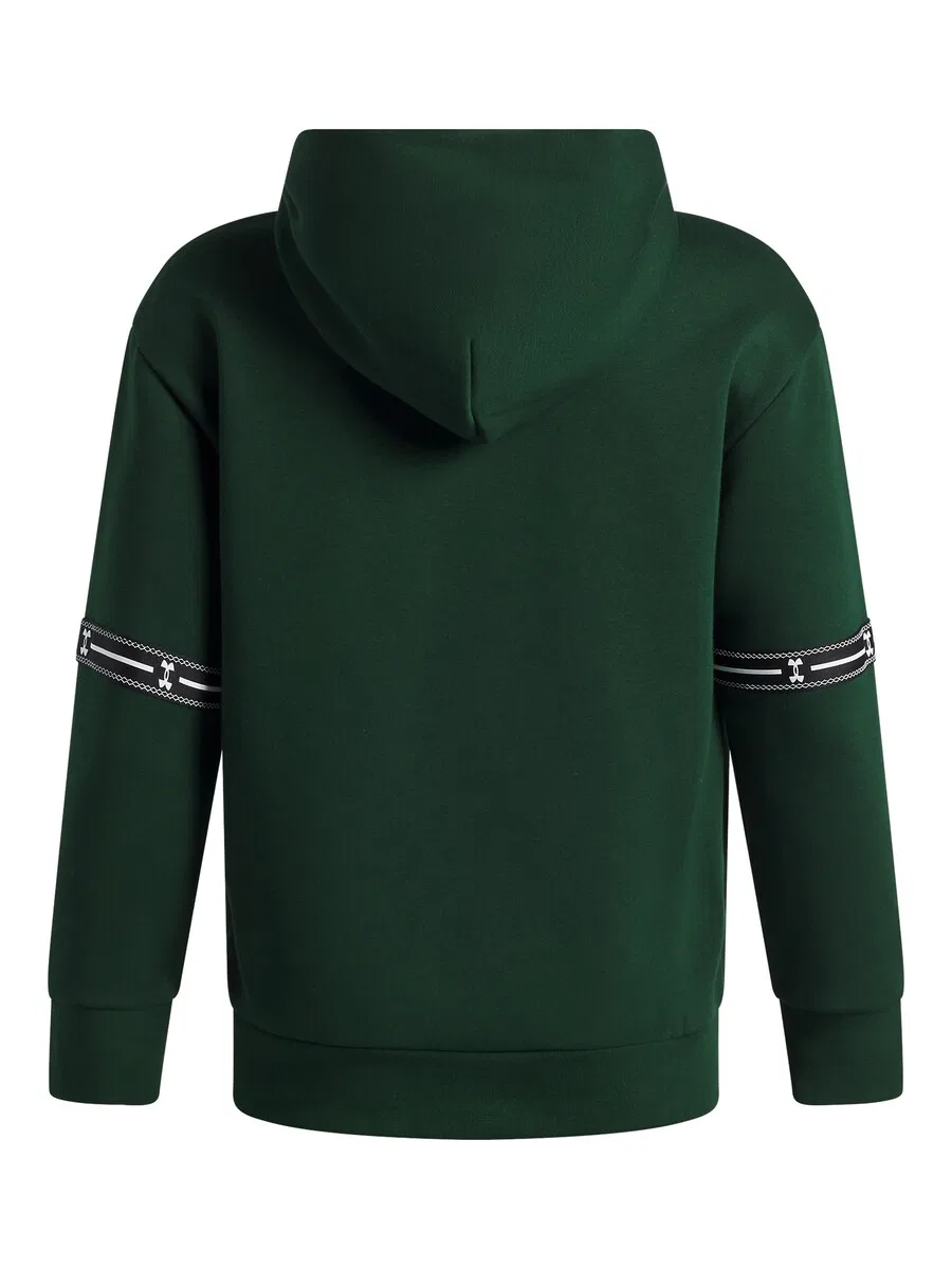 Спортивная толстовка UNDER ARMOUR 'Icon Flc' темно-зеленого цвета — фото 2