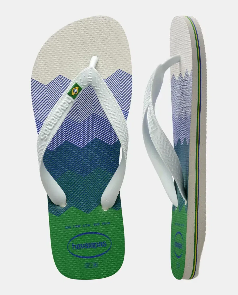 Детские шлепанцы для мальчиков с принтом Brasil Fresh Havaianas, Blanco — фото 4